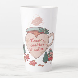 Caneca De Café Latte Cocoa, Cookies & Calm – Pastel Christmas CoT-Shirt