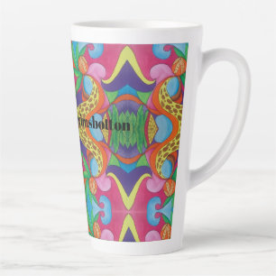 Caneca De Café Latte CocoNut Psicodélico