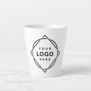 Caneca De Café Latte Código QR preto elegante e elegante
