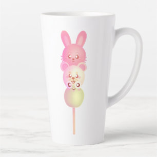 Caneca De Café Latte Coelhinho Bonito, Urso E Sapo Dango Glossy Poster