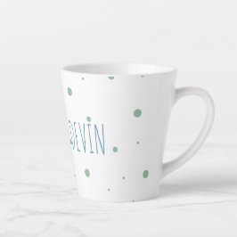 Caneca De Café Latte Coelhinho Personalizado de Páscoa em Aquarela
