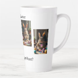 Caneca De Café Latte Coelho da Páscoa 4 fotos