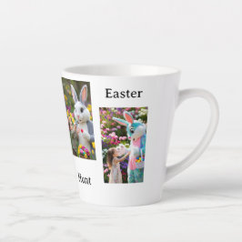 Caneca De Café Latte Coelho da Páscoa & Criança 4 fotos
