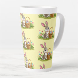 Caneca De Café Latte coelho de Páscoa