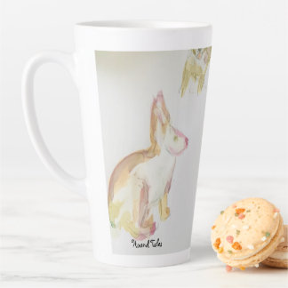 Caneca De Café Latte Coelhos e Beagles