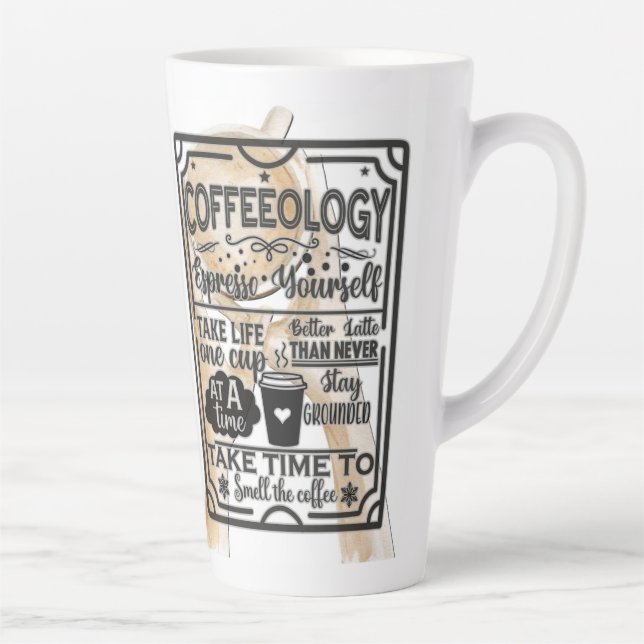 Caneca De Café Latte Cofeologia (Direita)