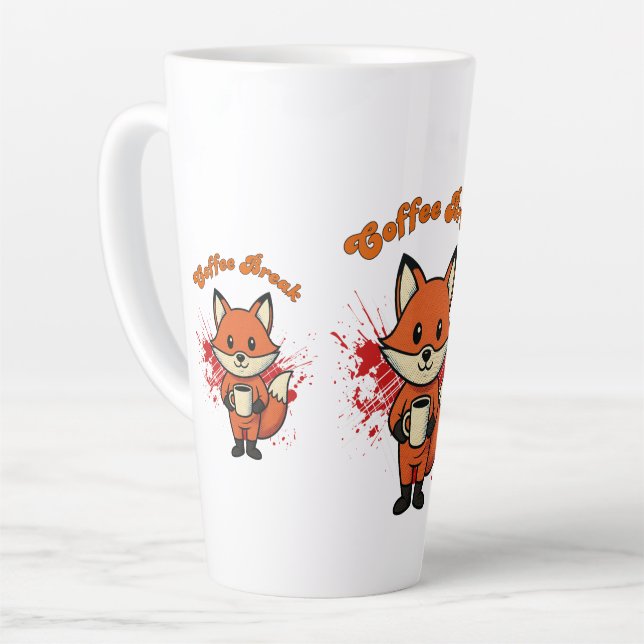 Caneca De Café Latte Coffee Break Design (Ângulo esquerdo)