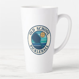 Caneca De Café Latte Coffee tall mug Old School Pickleball club logo 