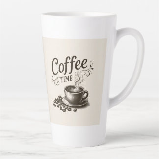 Caneca de Café Latte Coffee Time 12 & 17 oz