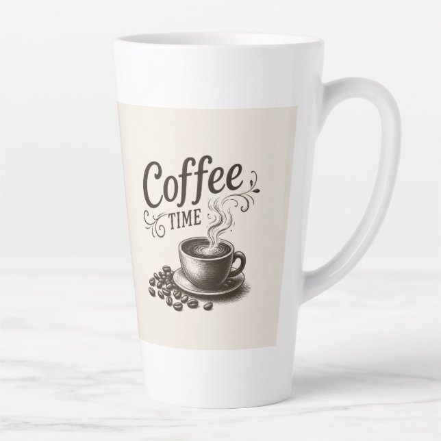 Caneca de Café Latte Coffee Time 12 & 17 oz (Direita)