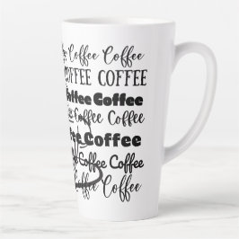 Caneca De Café Latte Coffee Word Art Design