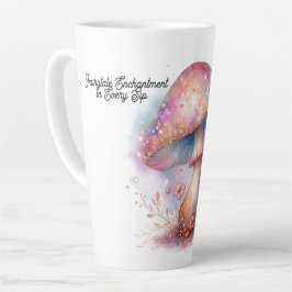 Caneca De Café Latte Cogumelo do Jardim do Fairytale Encantado
