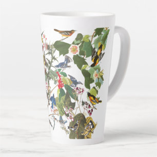 Caneca De Café Latte Colagem Audubon de Aves Selvagem Latte Mug