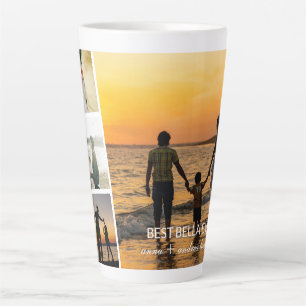 Caneca De Café Latte Colagem de Fotos com Quadros de Filme Personalizad