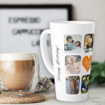 Caneca De Café Latte Colagem multifoto personalizada ama sua mãe<br><div class="desc">Adicione 8 fotos e crie uma linda caneca de latte com grade queimada de laranja e um roteiro chic para sua mãe. Fácil de personalizar com suas imagens, texto e assinatura quadrados personalizados. Pode ser um belo presente de guardiã para o Dia de as mães, seu aniversário, aniversário de família,...</div>