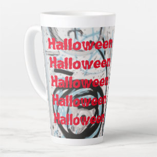 Caneca De Café Latte Coleção de Arte do Halloween Latte Mug