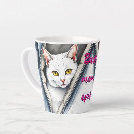 Caneca De Café Latte Coleção de Gatos de Linda Mola Moderna e Bonita