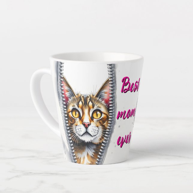 Caneca De Café Latte Coleção de Gatos Modernos e Bonitos Cachorros de A (Ângulo esquerdo)