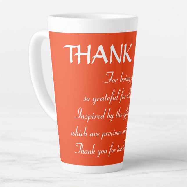 Caneca De Café Latte Coleção de Presentes de Fé (Ângulo esquerdo)
