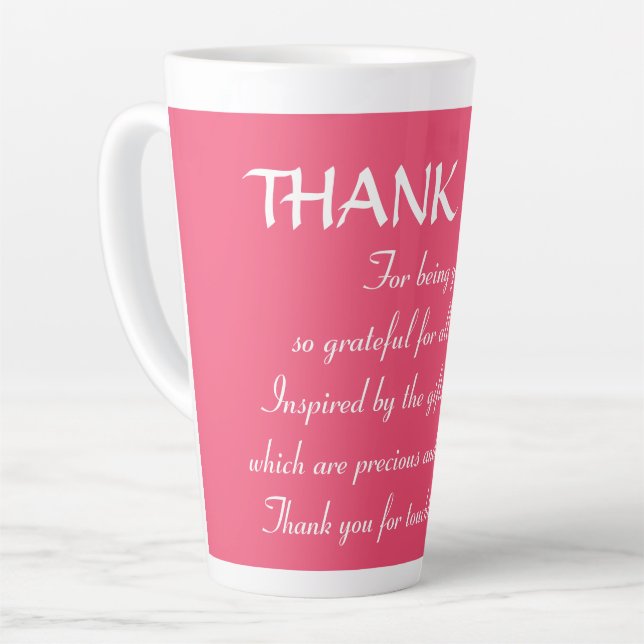 Caneca De Café Latte Coleção de Presentes de Fé (Ângulo esquerdo)