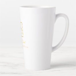 Caneca De Café Latte Coleção Dourada HWT Elegante e Inspiracional