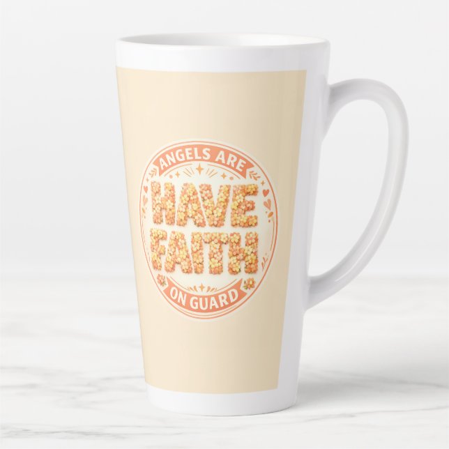 Caneca De Café Latte Coleção Fé Angelical (Direita)