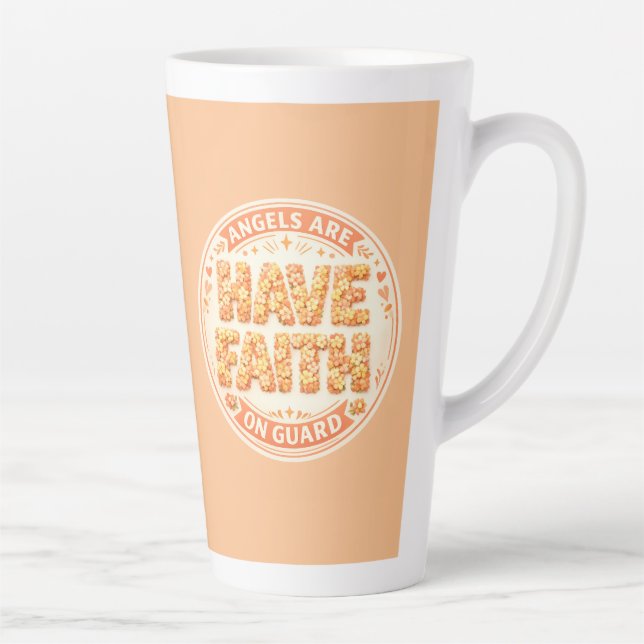 Caneca De Café Latte Coleção Fé Angelical (Direita)
