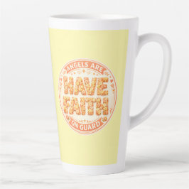 Caneca De Café Latte Coleção Fé Angelical