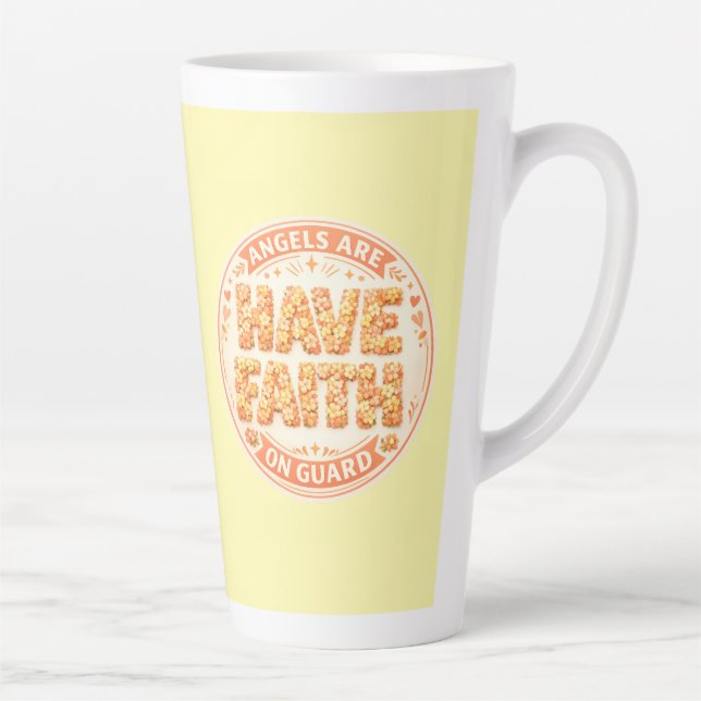 Caneca De Café Latte Coleção Fé Angelical (Direita)