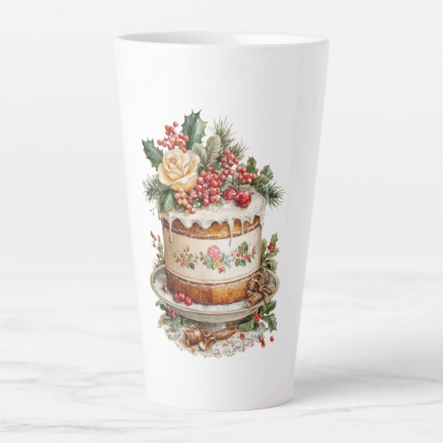 Caneca De Café Latte Coleção Festiva de Lata de Natal para Adultos (Frente)