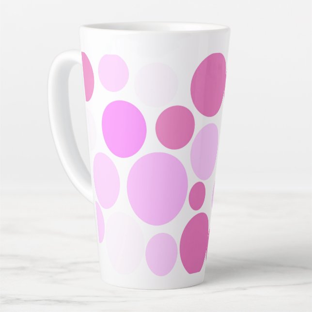 Caneca De Café Latte Coleção Pretty In Polka dots (Ângulo esquerdo)
