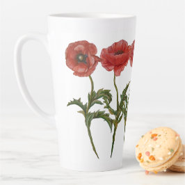 Caneca De Café Latte Coleção Red Poppy
