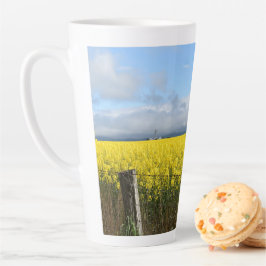 Caneca De Café Latte Colheita de ouros