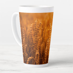 Caneca De Café Latte Colheita de Trigo ouro