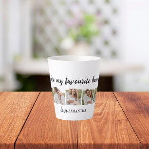 Caneca De Café Latte Collage Casal Photo & You Are My Favorite Human