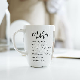 Caneca De Café Latte Collage Photo & Best Mãe Cote Lovely Gift