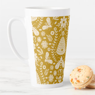 Caneca De Café Latte Colmeia de Whisper da Natureza