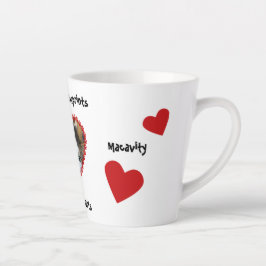 Caneca De Café Latte Coloque fotos em nosso coração