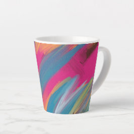 Caneca De Café Latte Colorful Abstract Art Latte Mug