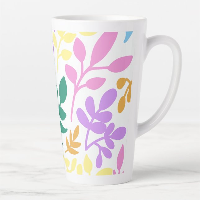 Caneca De Café Latte Colorful foliage (Direita)