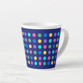 Caneca De Café Latte Colorful Geometric Dots Drinkware Design -