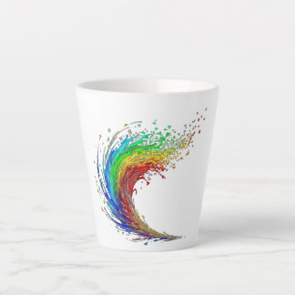 Caneca De Café Latte Colorful Geometric Wave Coffee Cup