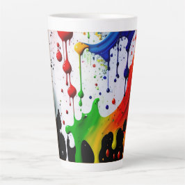 Caneca De Café Latte Colorido Dissipador 3d Neon Colorous