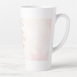 Caneca de Café Latte com Citação do Dia das Mães