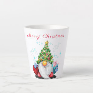 Caneca de Café Latte com Gnomo de Natal