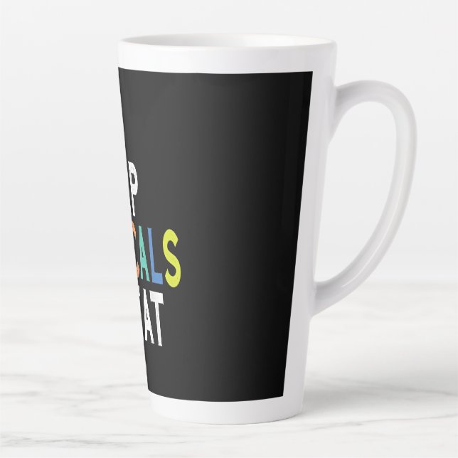Caneca De Café Latte Coma Musicais Do Sono Repetem, Presentes De Ação D (Direita)