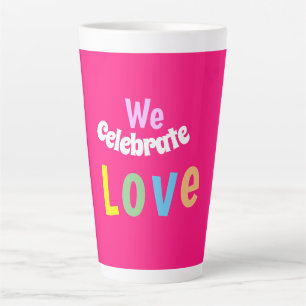 Caneca De Café Latte comemoramos o amor da vela do pilar do tumbler tér