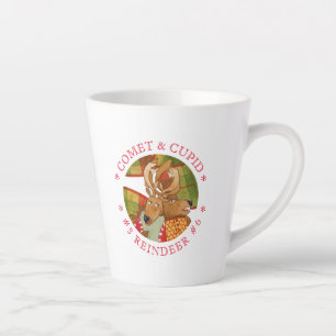 Caneca De Café Latte COMET CUPID REINDEER Latão