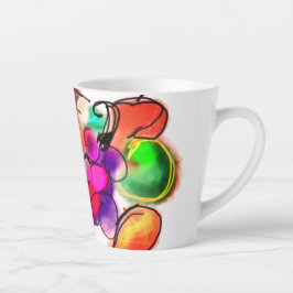 Caneca De Café Latte comida de Ação de Graças