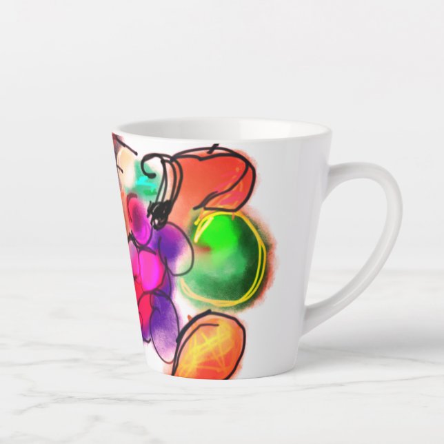 Caneca De Café Latte comida de Ação de Graças (Direita)